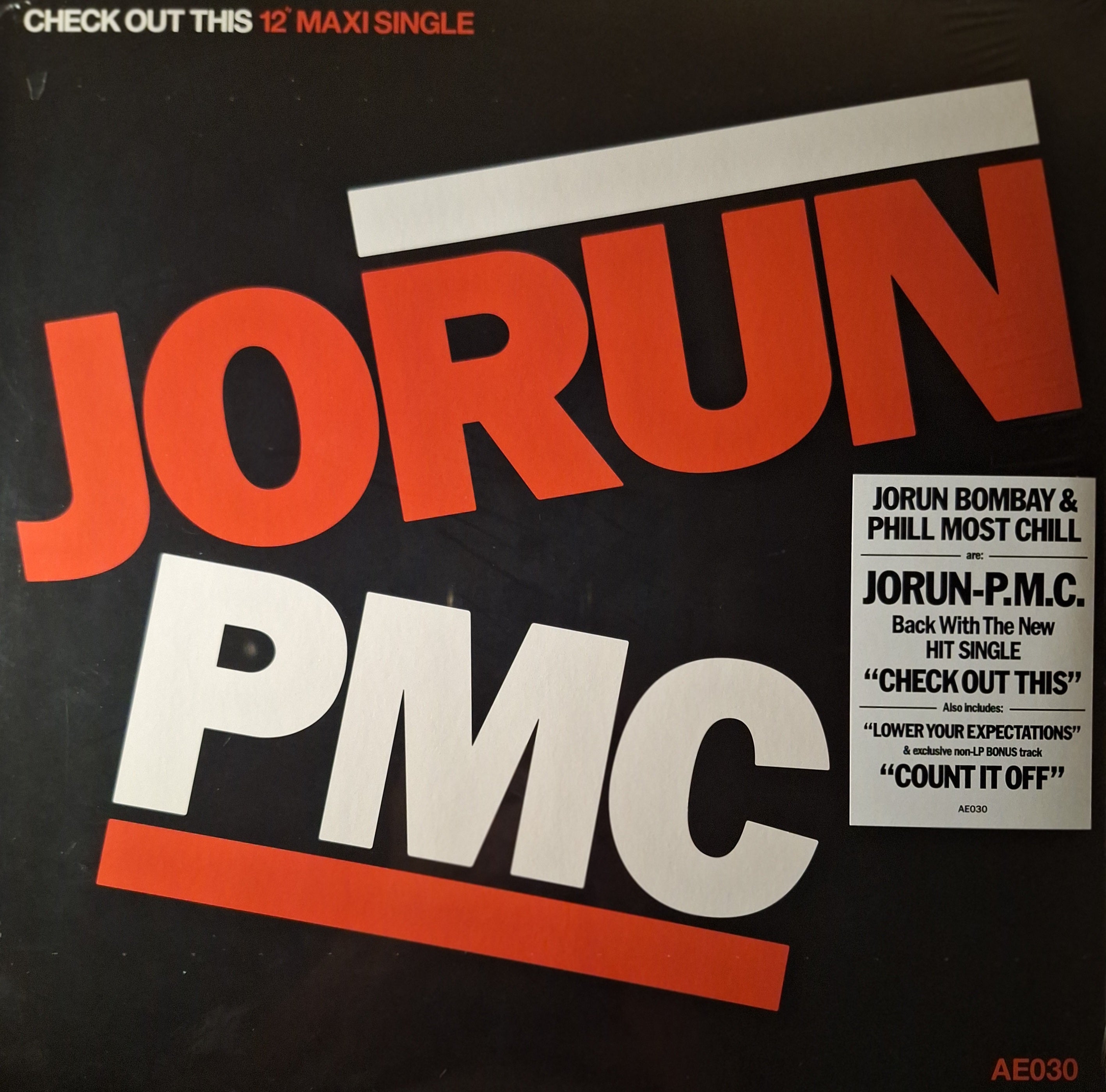Jorun Bombay & Phill Most Chill 12" Single "Check This Out" b/w "Count it Off"