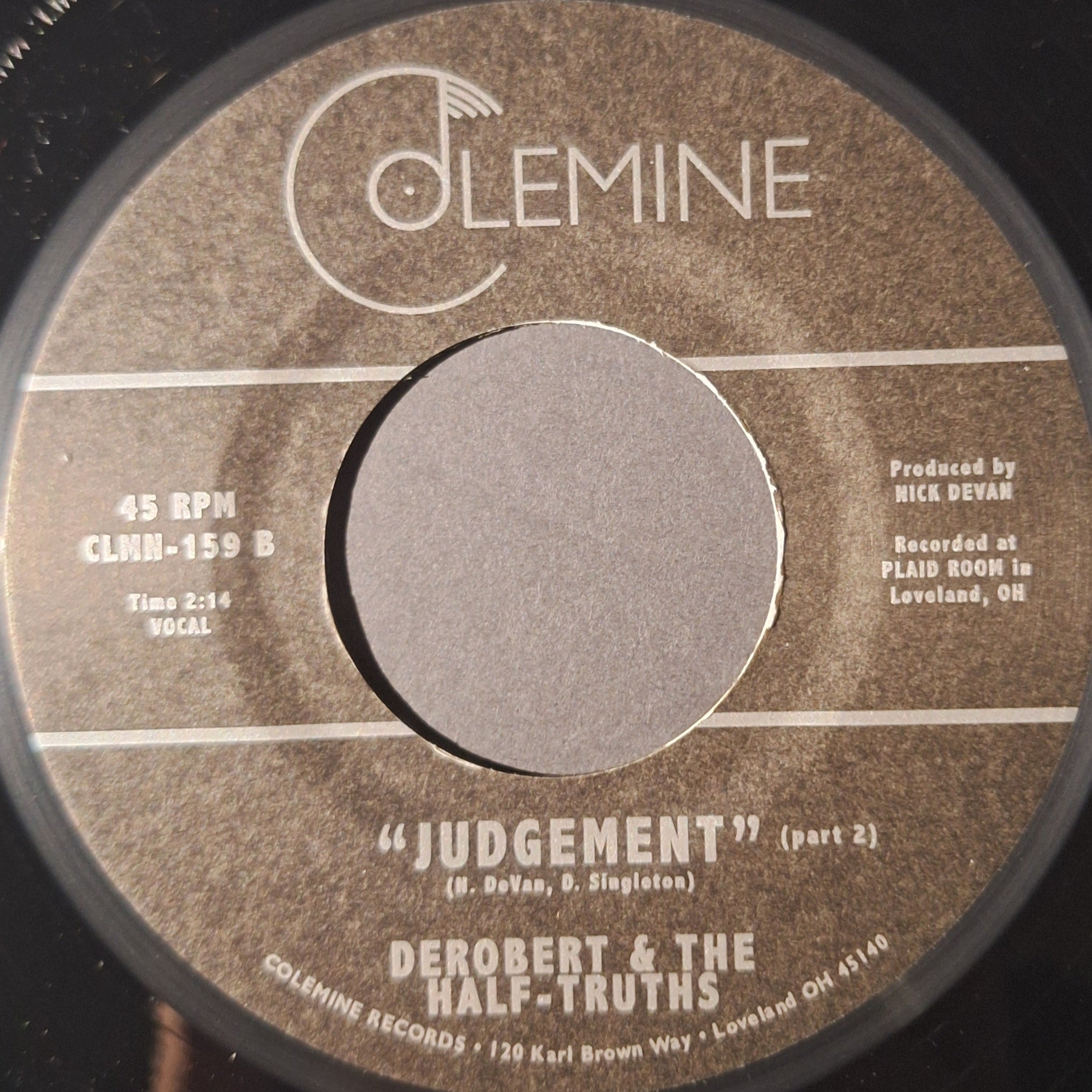 Derobert & The Half-Truths-Judgement Parts 1 & 2 (7" Vinyl)