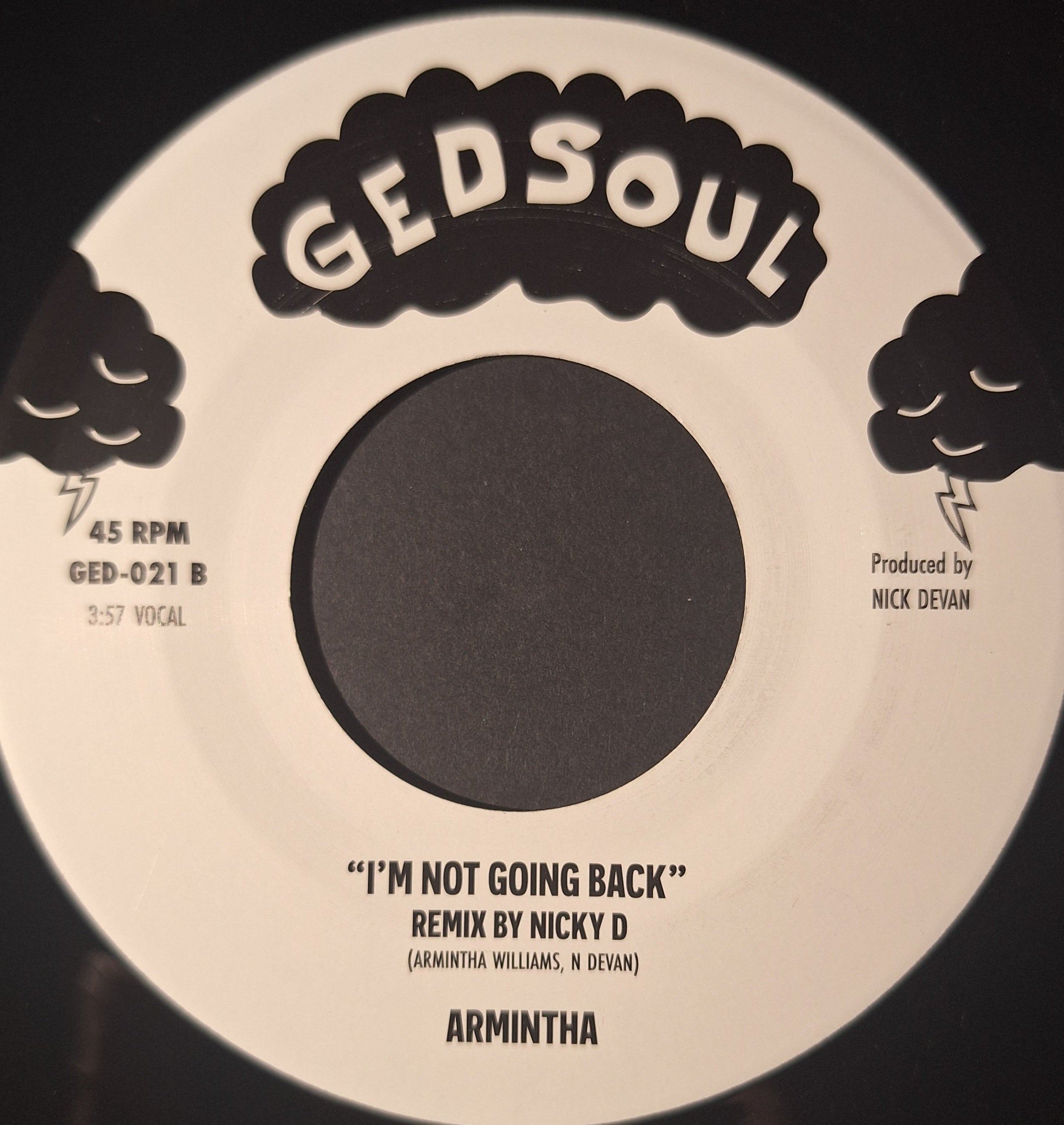 Armintha-"I'm Not Going Back"+ Nicky D Remix B-Side (7" Vinyl)