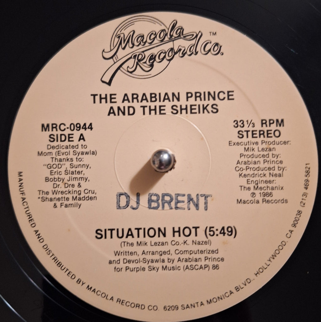The Arabian Prince and The Sheiks- "Situation Hot" (12" Vinyl)