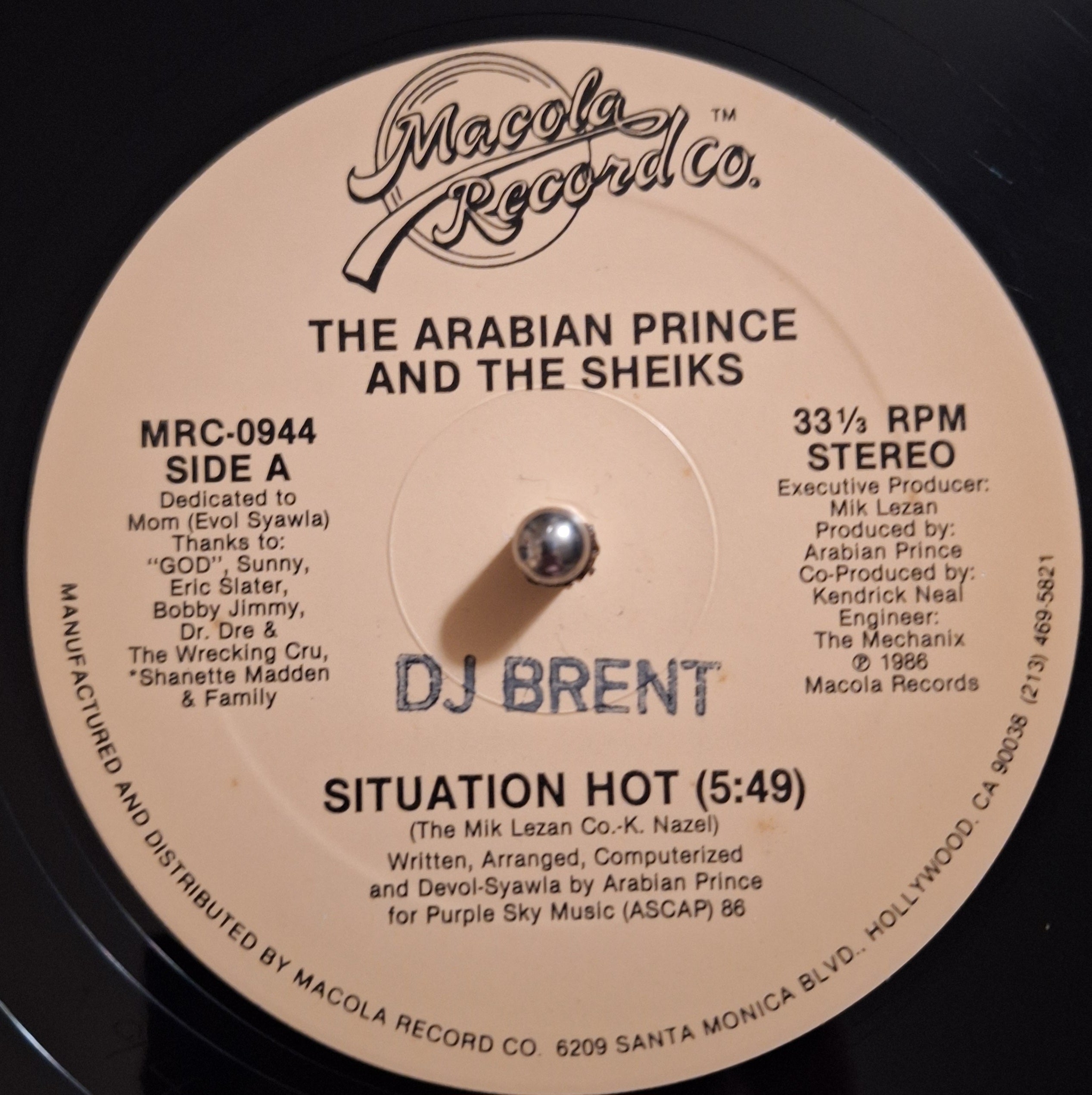 The Arabian Prince and The Sheiks- "Situation Hot" (12" Vinyl)