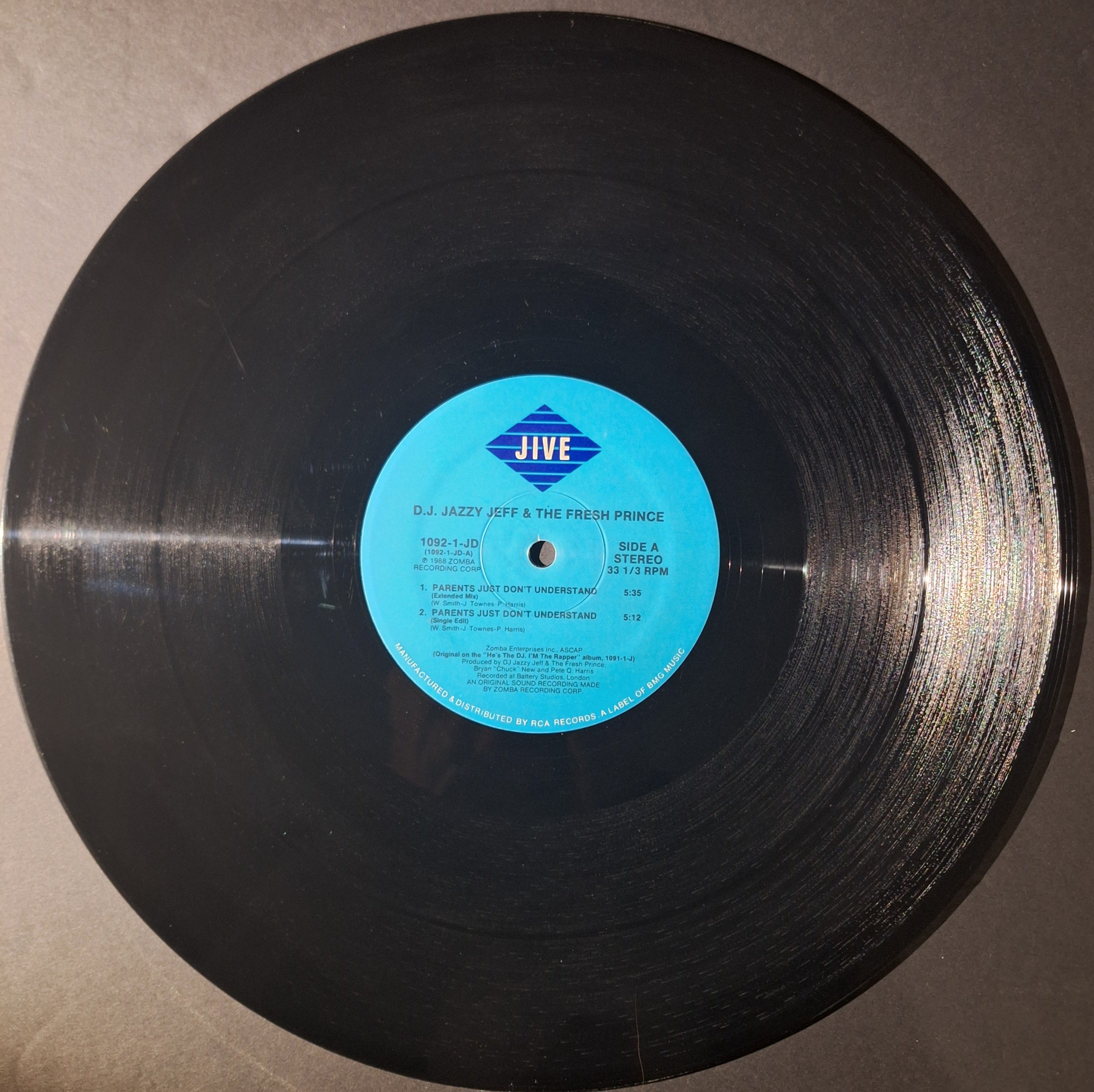D.J. Jazzy Jeff and The Fresh Prince "Parents Just Don’t Understand" (12" Vinyl)