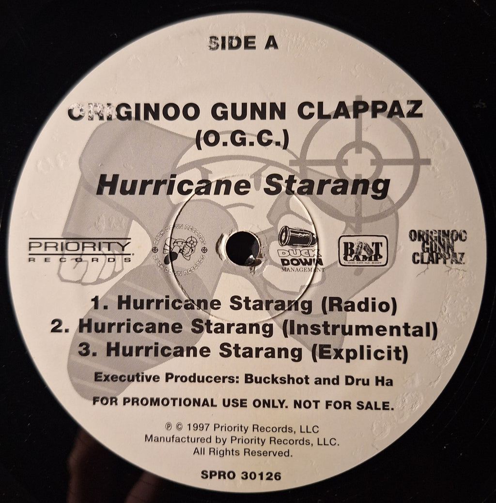 Originoo Gunn Clappaz (O.G.C.)-"Hurricane Starang" (12" Promo Vinyl)