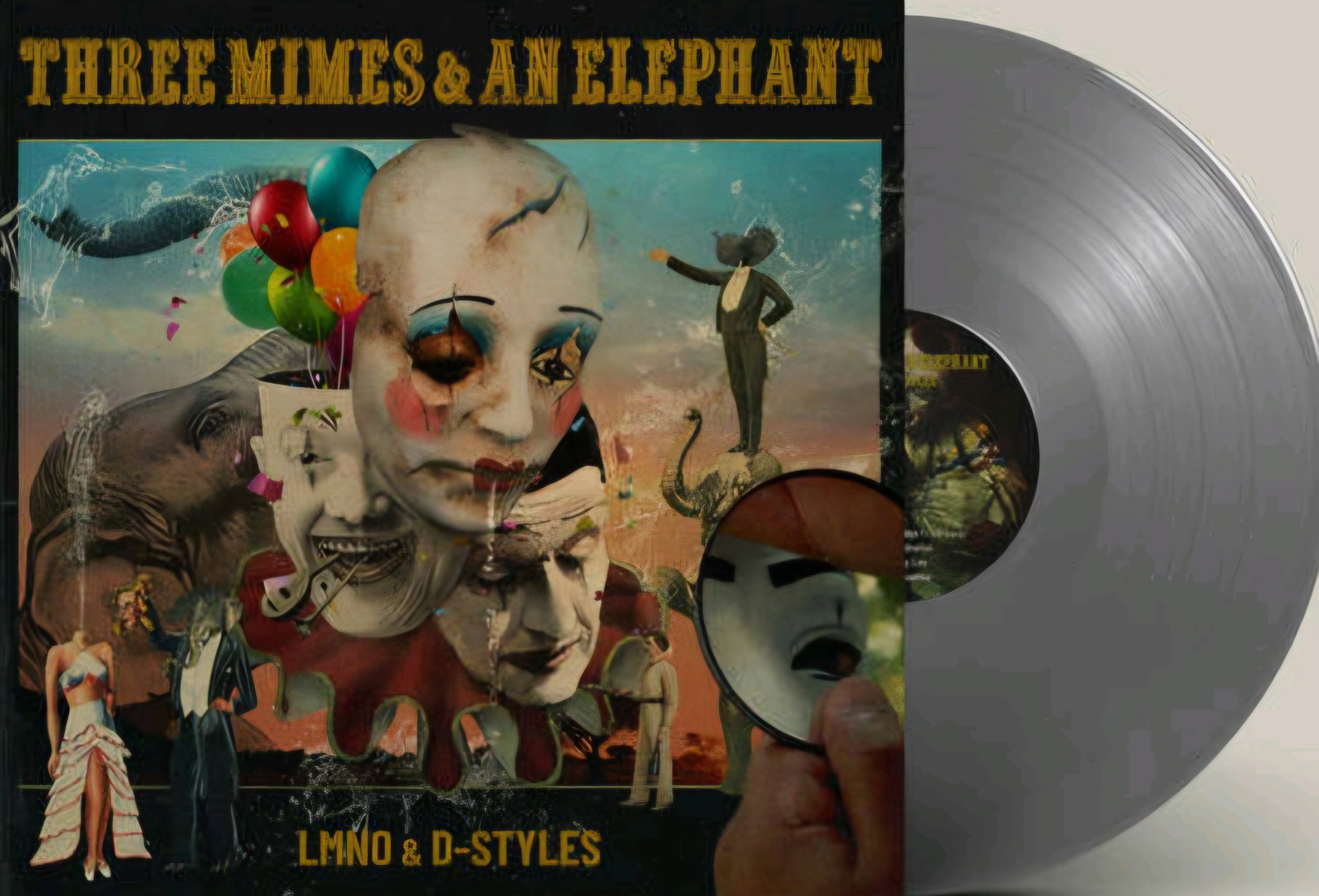LMNO & D-Styles-Three Mimes & an Elephant (Grey Vinyl)