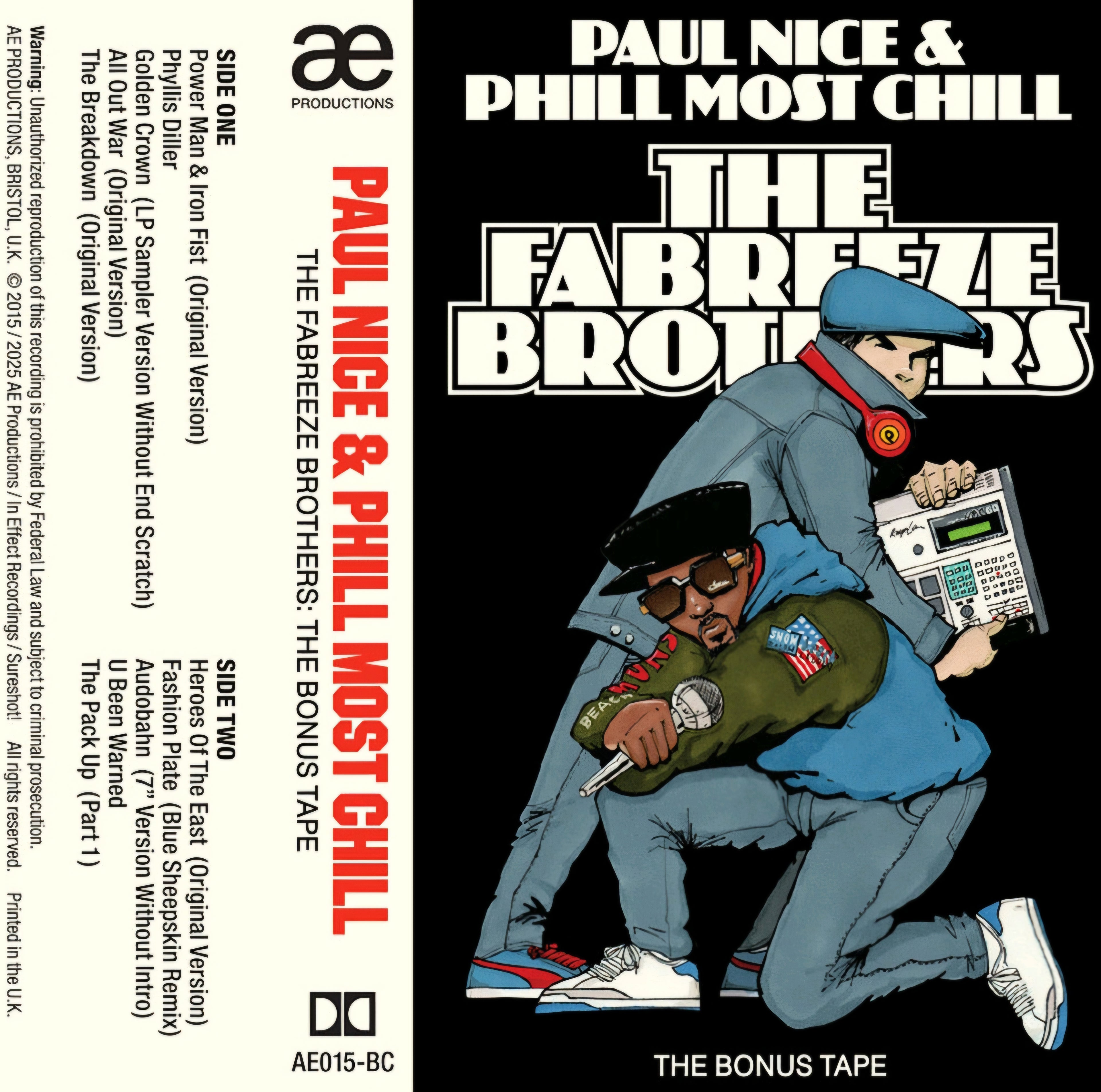 Paul Nice & Phill Most Chill-  The Fabreeze Brothers-The Bonus Tape (Cassette)